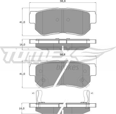 TOMEX brakes TX 15-35 - Brake Pad Set, disc brake www.parts5.com