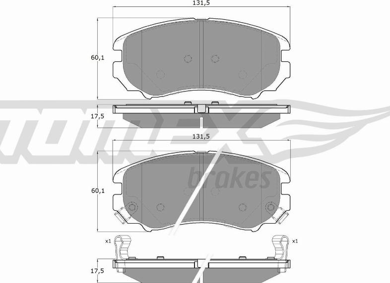 TOMEX brakes TX 15-29 - Комплект спирачно феродо, дискови спирачки www.parts5.com