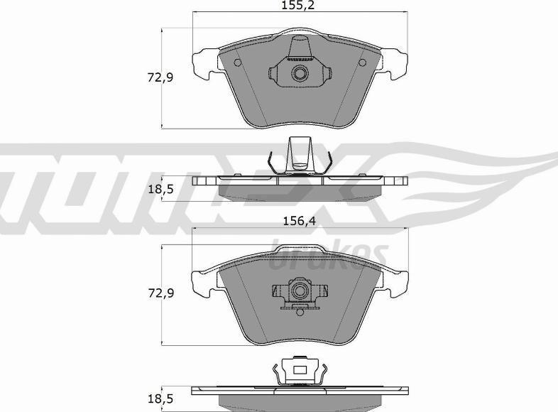 TOMEX brakes TX 15-26 - Piduriklotsi komplekt,ketaspidur www.parts5.com