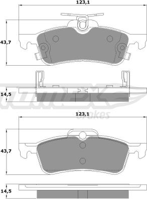 TOMEX brakes TX 15-79 - Fékbetétkészlet, tárcsafék www.parts5.com