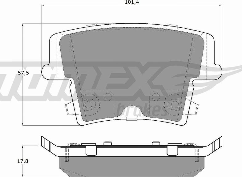 TOMEX brakes TX 15-72 - Brake Pad Set, disc brake www.parts5.com