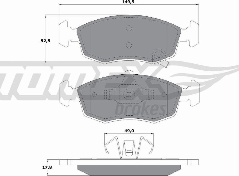 TOMEX brakes TX 16-90 - Fren balata seti, diskli fren www.parts5.com