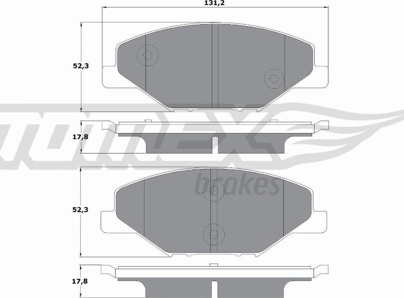 TOMEX brakes TX 16-98 - Σετ τακάκια, δισκόφρενα www.parts5.com