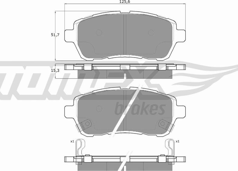 TOMEX brakes TX 16-47 - Set placute frana,frana disc www.parts5.com