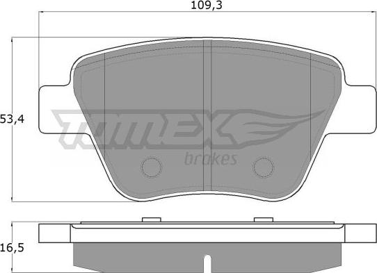 TOMEX brakes TX 16-59 - Brake Pad Set, disc brake www.parts5.com