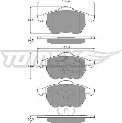 TOMEX brakes TX 16-54 - Kit de plaquettes de frein, frein à disque www.parts5.com