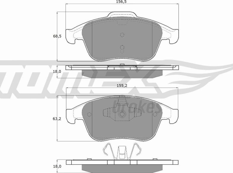 TOMEX brakes TX 16-56 - Kit de plaquettes de frein, frein à disque www.parts5.com