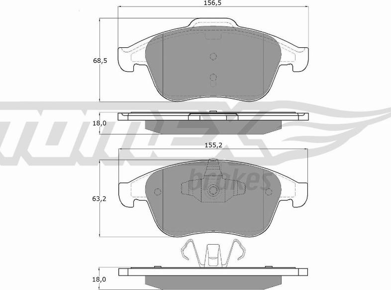 TOMEX brakes TX 16-65 - Komplet pločica, disk-kočnica www.parts5.com