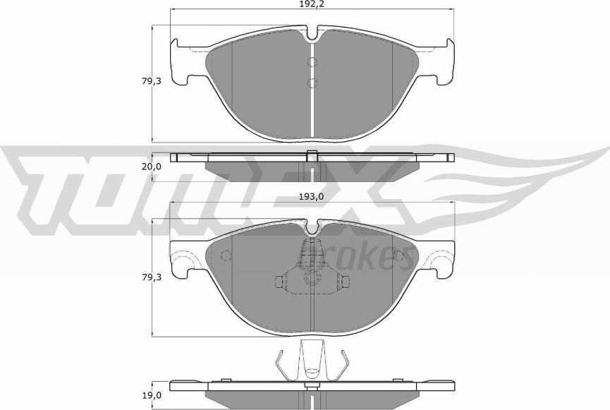 TOMEX brakes TX 16-66 - Set placute frana,frana disc www.parts5.com