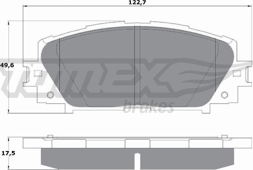 TOMEX brakes TX 16-09 - Brake Pad Set, disc brake parts5.com