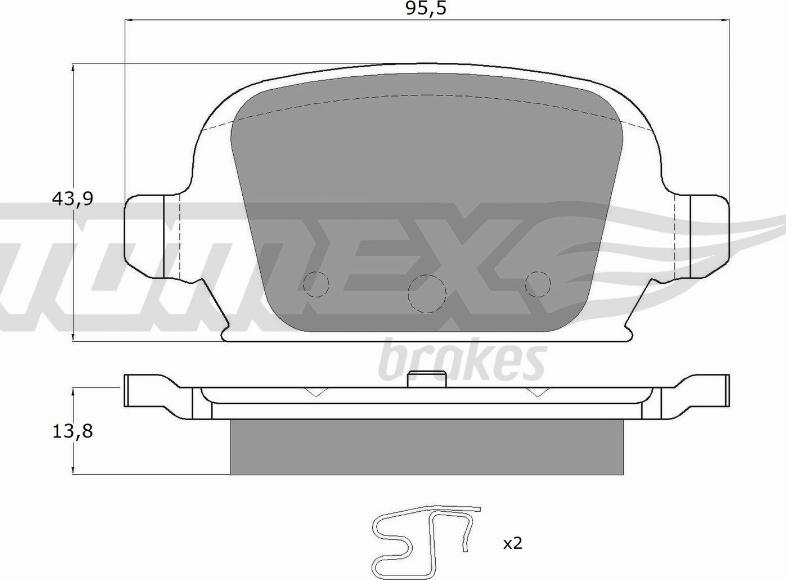 TOMEX brakes TX 16-06 - Brake Pad Set, disc brake www.parts5.com