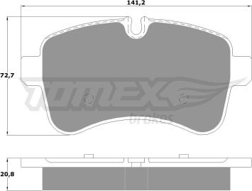 TOMEX brakes TX 16-00 - Set placute frana,frana disc www.parts5.com