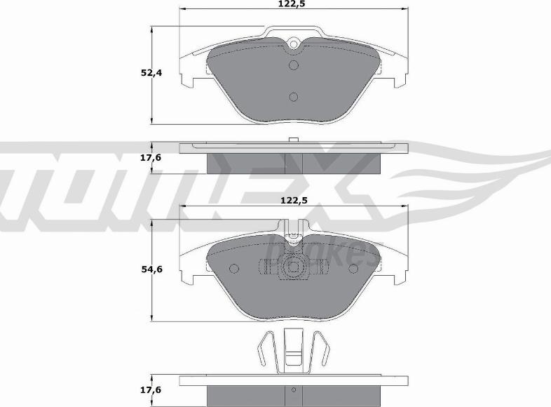 TOMEX brakes TX 16-01 - Set placute frana,frana disc www.parts5.com