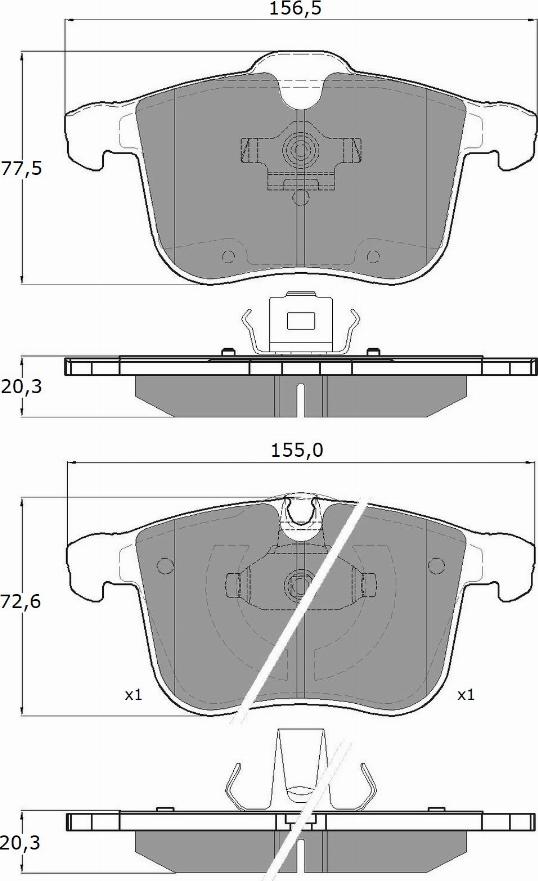 TOMEX brakes TX 16-19 - Komplet zavornih oblog, ploscne (kolutne) zavore www.parts5.com