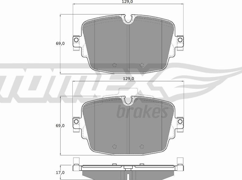 TOMEX brakes TX 16-13 - Brake Pad Set, disc brake www.parts5.com