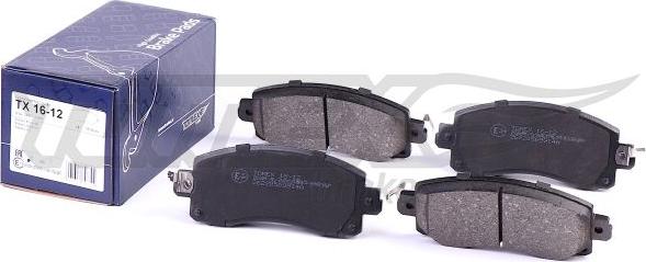 TOMEX brakes TX 16-12 - Σετ τακάκια, δισκόφρενα www.parts5.com