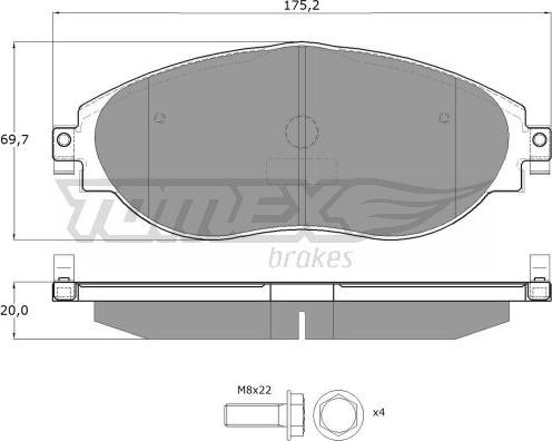 TOMEX brakes TX 16-842 - Komplet kočnih obloga, disk kočnica www.parts5.com