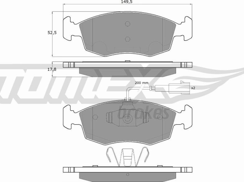 TOMEX brakes TX 16-88 - Brake Pad Set, disc brake www.parts5.com