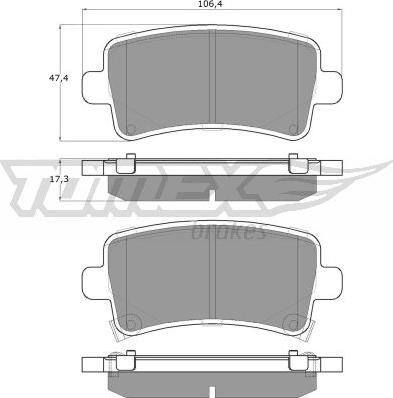 TOMEX brakes TX 16-36 - Brake Pad Set, disc brake www.parts5.com