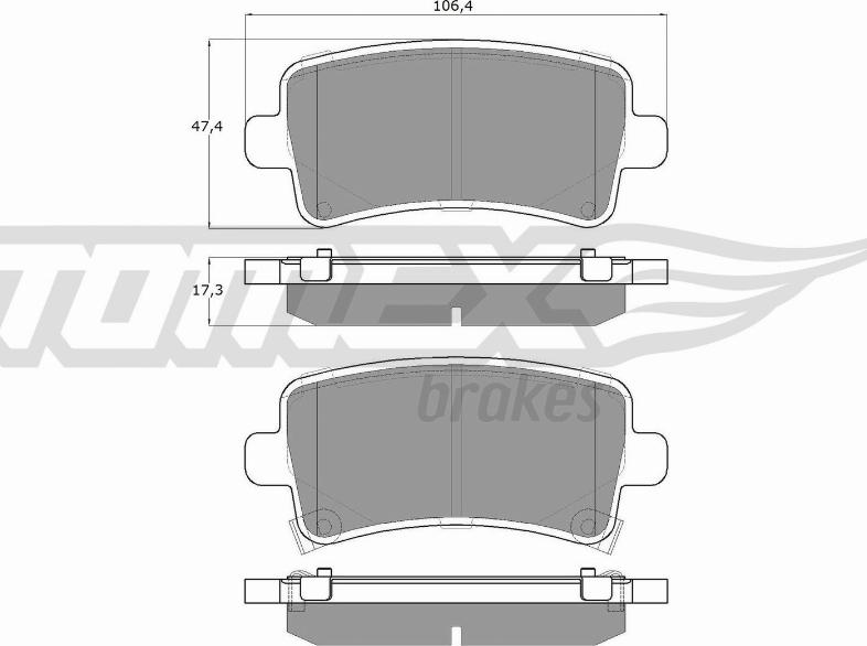 TOMEX brakes TX 16-36 - Set placute frana,frana disc www.parts5.com