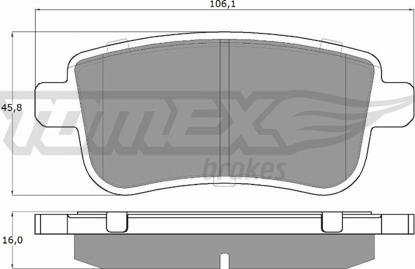 TOMEX brakes TX 16-38 - Brake Pad Set, disc brake www.parts5.com