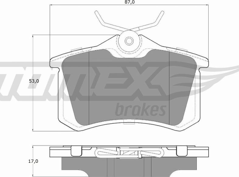 TOMEX brakes TX 16-24 - Bremsbelagsatz, Scheibenbremse www.parts5.com