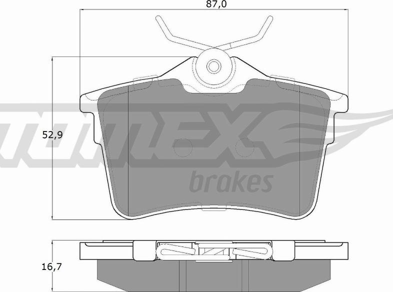 TOMEX brakes TX 16-26 - Комплект спирачно феродо, дискови спирачки www.parts5.com