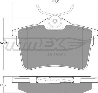 TOMEX brakes TX 16-26 - Комплект спирачно феродо, дискови спирачки www.parts5.com