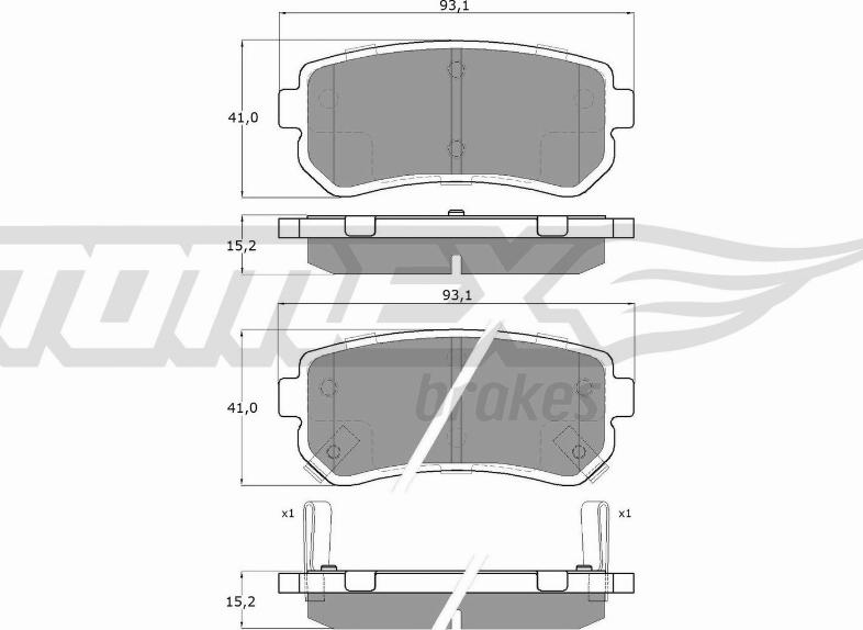 TOMEX brakes TX 16-28 - Set placute frana,frana disc www.parts5.com