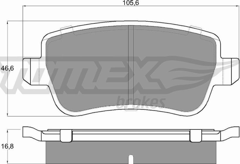 TOMEX brakes TX 16-74 - Set placute frana,frana disc www.parts5.com