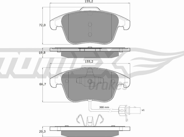 TOMEX brakes TX 16-75 - Set placute frana,frana disc www.parts5.com