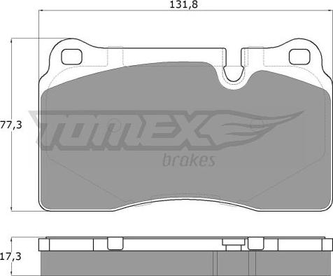 TOMEX brakes TX 16-72 - Σετ τακάκια, δισκόφρενα www.parts5.com