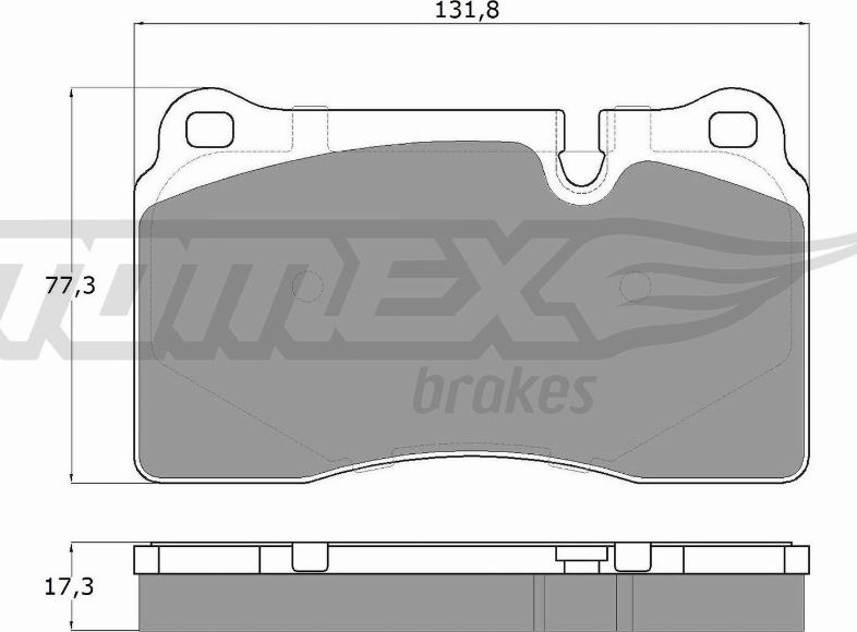 TOMEX brakes TX 16-72 - Σετ τακάκια, δισκόφρενα www.parts5.com