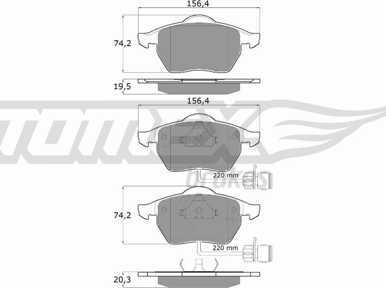 TOMEX brakes TX 10-941 - Set placute frana,frana disc www.parts5.com