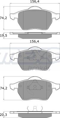 TOMEX brakes TX 10-94 - Fren balata seti, diskli fren www.parts5.com