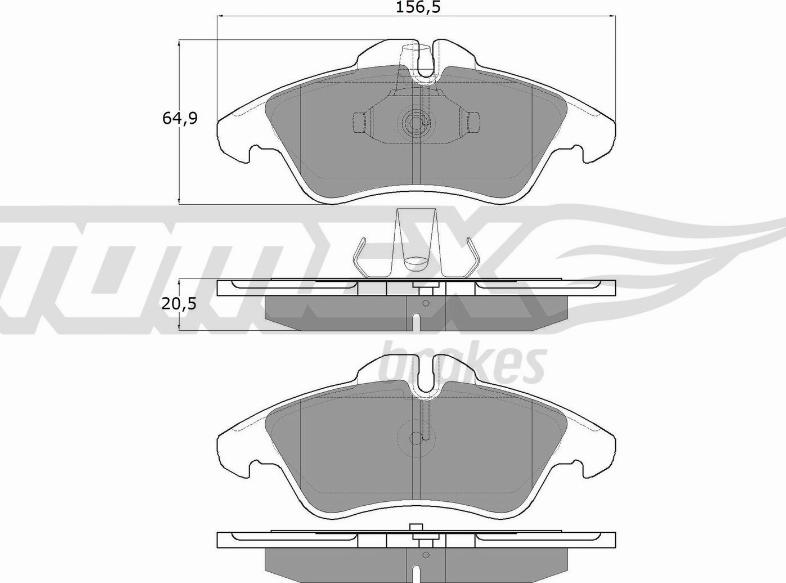 TOMEX brakes TX 10-93 - Komplet zavornih oblog, ploscne (kolutne) zavore www.parts5.com