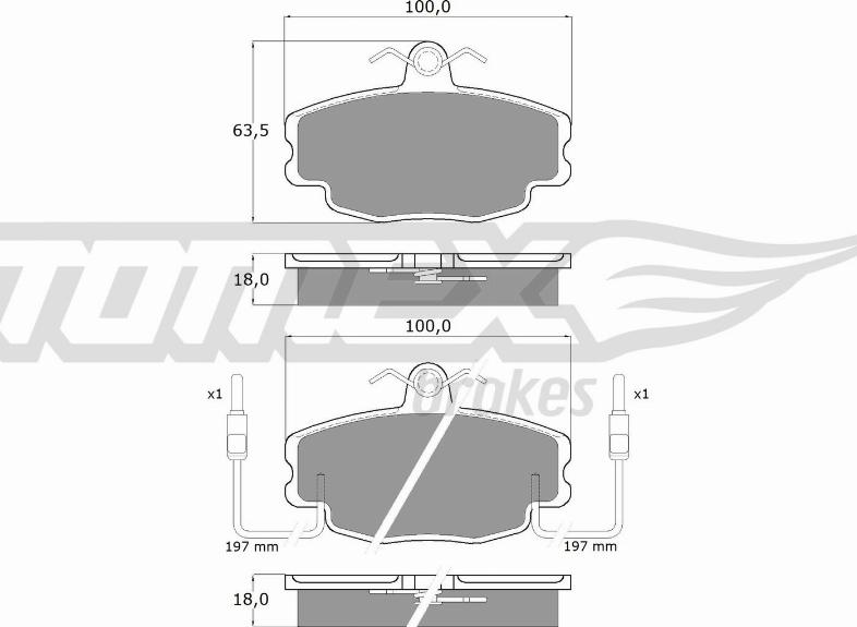 TOMEX brakes TX 10-48 - Komplet pločica, disk-kočnica www.parts5.com