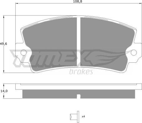 TOMEX brakes TX 10-43 - Sada brzdových platničiek kotúčovej brzdy www.parts5.com