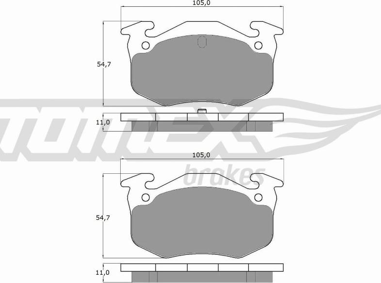 TOMEX brakes TX 10-502 - Zestaw klocków hamulcowych, hamulce tarczowe www.parts5.com