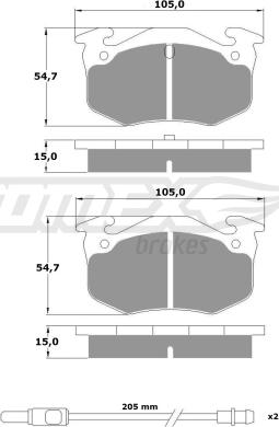 TOMEX brakes TX 10-512 - Fren balata seti, diskli fren www.parts5.com