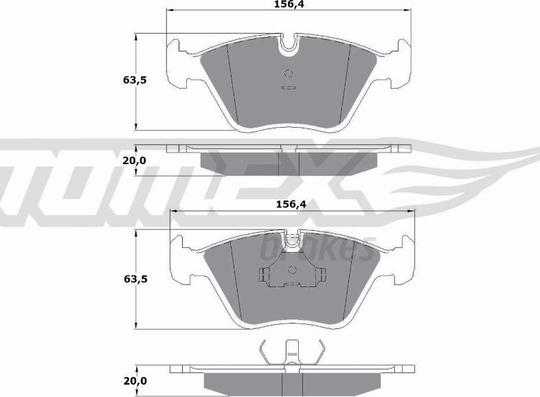 TOMEX brakes TX 10-69 - Brake Pad Set, disc brake parts5.com