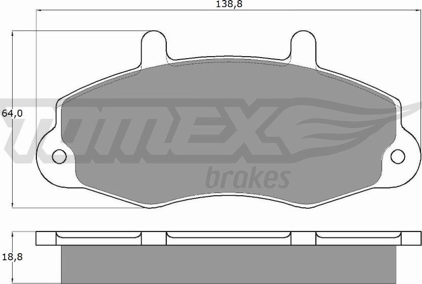 TOMEX brakes TX 10-66 - Brake Pad Set, disc brake parts5.com