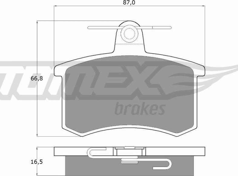 TOMEX brakes TX 10-62 - Set placute frana,frana disc www.parts5.com