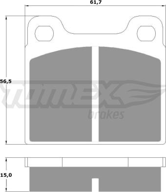 TOMEX brakes TX 10-19 - Sada brzdových platničiek kotúčovej brzdy www.parts5.com