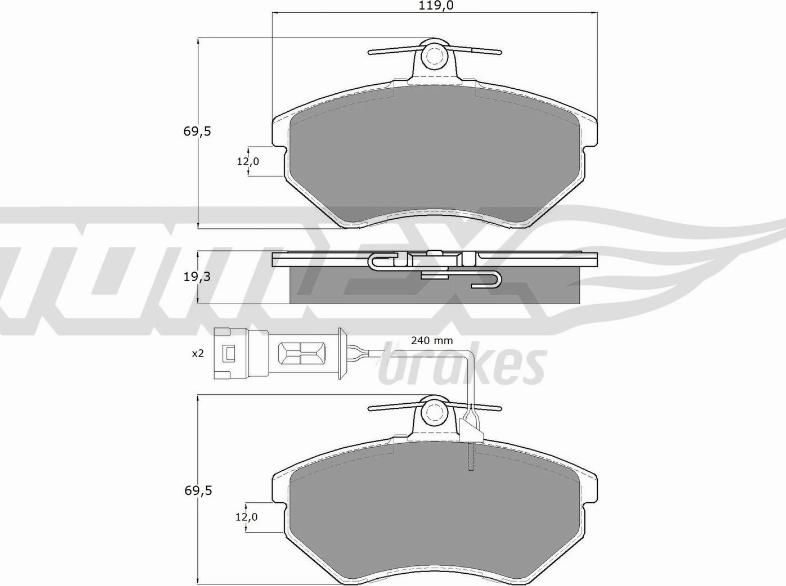 TOMEX brakes TX 10-111 - Set placute frana,frana disc www.parts5.com