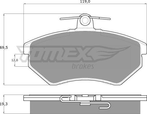 TOMEX brakes TX 10-11 - Тормозные колодки, дисковые, комплект www.parts5.com