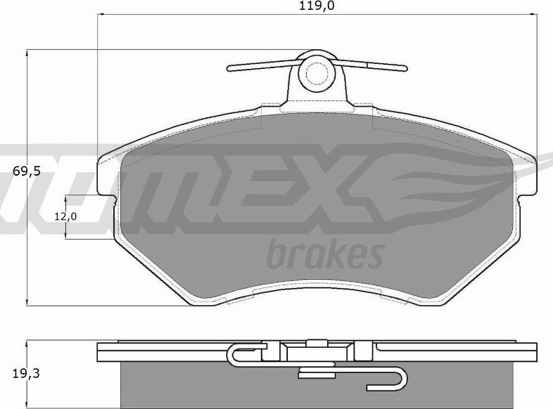 TOMEX brakes TX 10-11 - Bremsbelagsatz, Scheibenbremse www.parts5.com