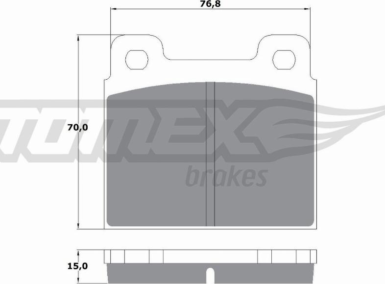 TOMEX brakes TX 10-18 - Zestaw klocków hamulcowych, hamulce tarczowe www.parts5.com