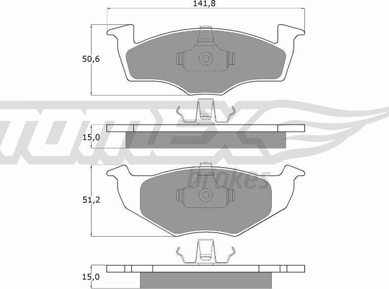 TOMEX brakes TX 10-851 - Set placute frana,frana disc www.parts5.com