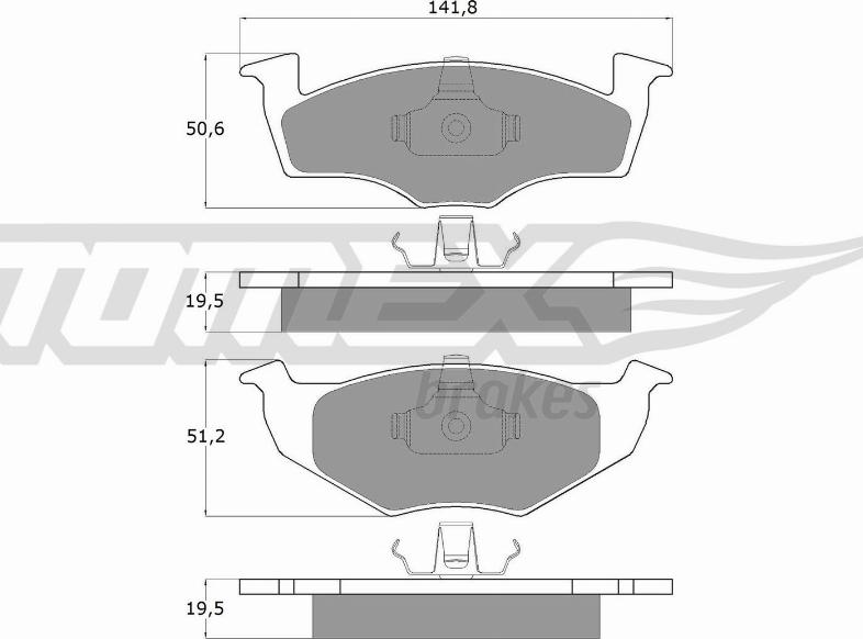 TOMEX brakes TX 10-86 - Set placute frana,frana disc www.parts5.com